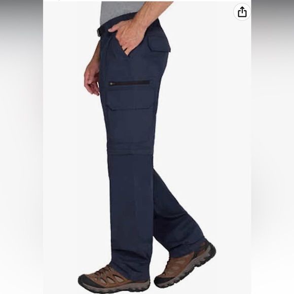 BC Clothing Men's Convertible Stretch Pant navy Size XL x 30 - Picture 3 of 14